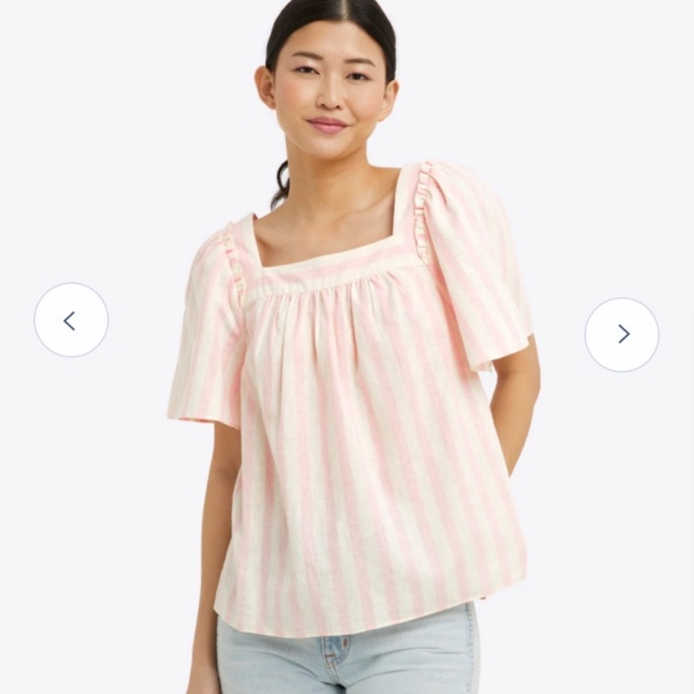 💕Draper James bubblegum pink and cream striped top 💕